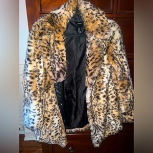 Leopard Print Faux Fur Vintage Mink from Forever 21